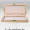 Drewniane Pudełko do Przechowywania Szkiełek Metalowy Zawias Bezpieczne Szkiełka Mikroskopowe Biologiczne Sprzęt Laboratoryjny Część na 50 szt. Szkiełek Mikroskopowych z Preparatami