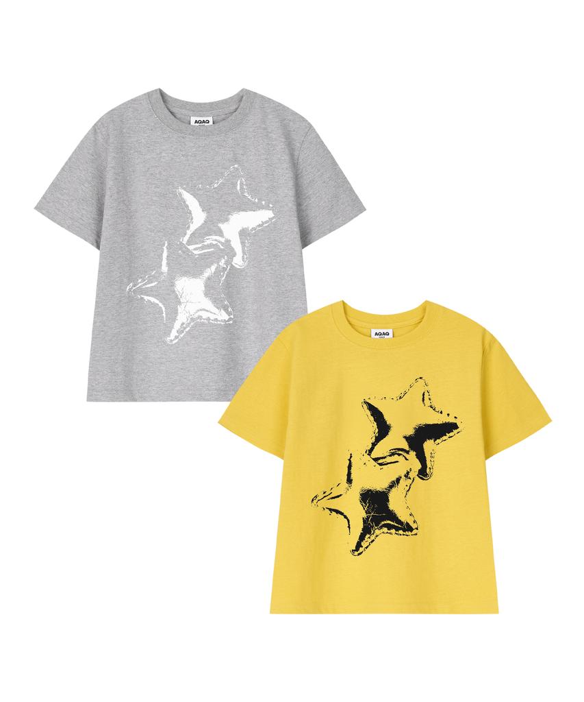 Eikyueikyuhauseukeulleob Twin Star T-Shirt [Melange Grey]