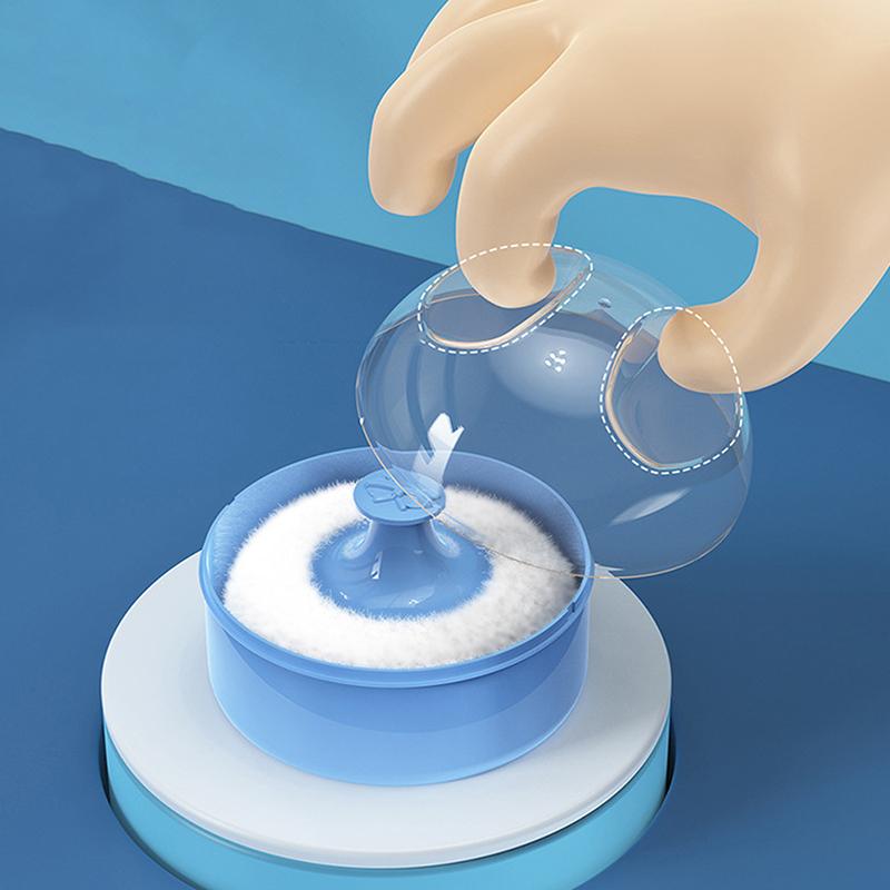 Talcum Powder Powder Puff With Box Baby Soft Face Body Cosmetic Powder Puff Talcum Powder Sponge Box Case Container