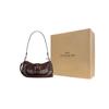 Coach Borsa a Spalla Ashton 20 Fibbia Argentata Logo Jacquard Pelle d'Agnello Liscia Piccola da Donna CDB18-SVS8S