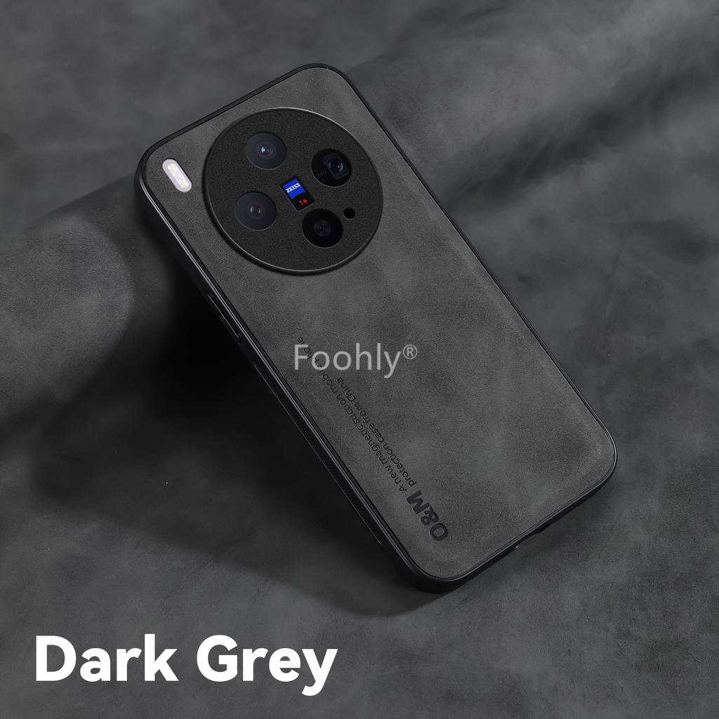 Magnetische Nubuk-Lederhülle für Vivo X300 Pro Schutzhülle Stoßfeste Rückseite Coque Capa Fundas