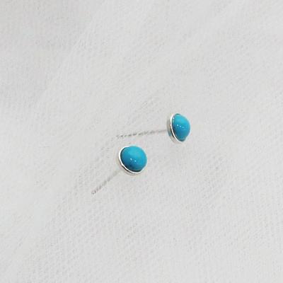Daily Silver Turquoise Mini Earrings