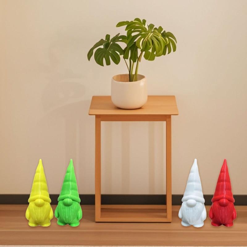 Holiday Tabletop Dwarf Decoration Colorful Artistic Design Santa Elf Figurine Safe Entryway Display Piece