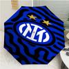 Inter Milan Logo1 Print Automatic Umbrella, 8 Rib Iron Frame, Plastic Handle, Suitable for Outdoor Travel &Daily , Ideal Gift