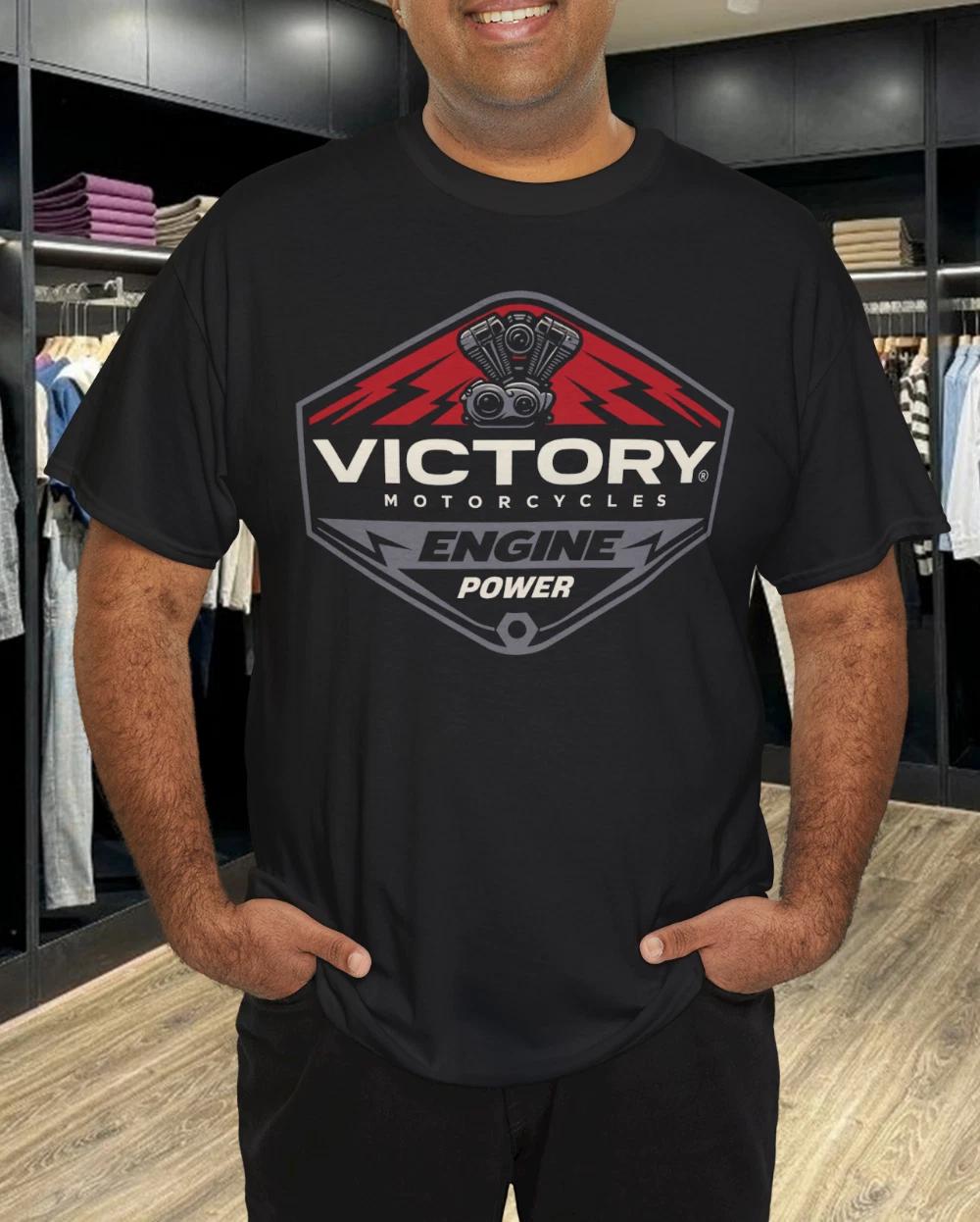 Men s and Women s T-shirts New Victory Motorcycle Cotton Unisex T-Shirt XXL