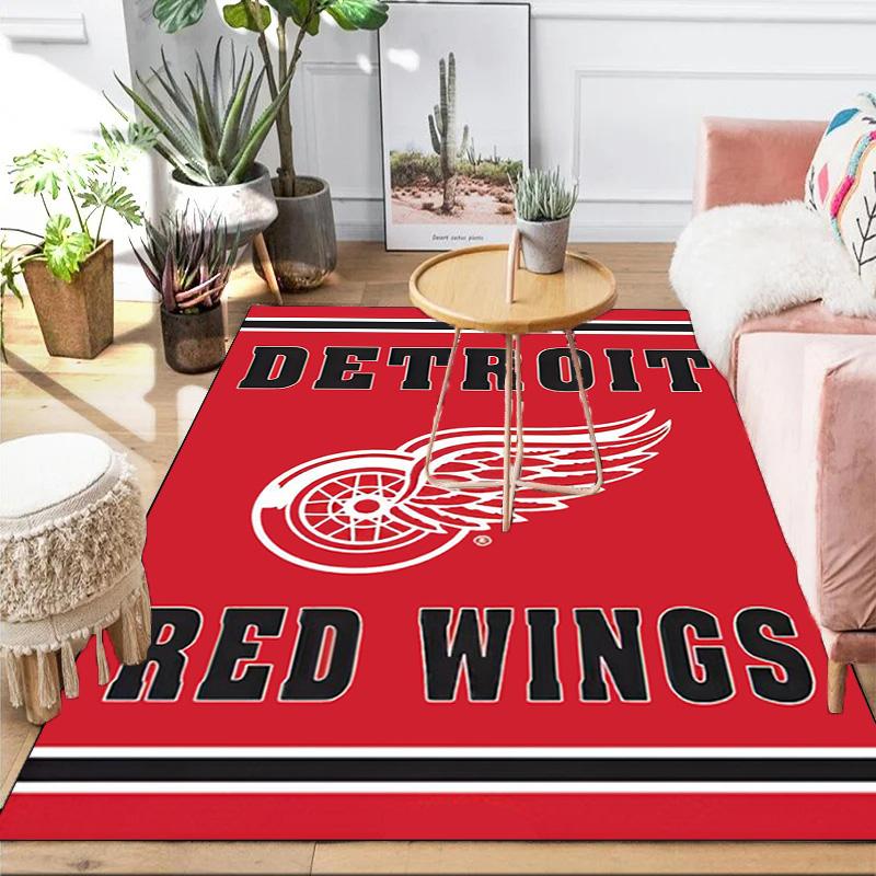 Red Wings Logo Area Rug Suitable for Indoor And Outdoor,Carpets for Kitchens, Homes, Offices, Living Rooms,Home Decor,Christmas Gift
