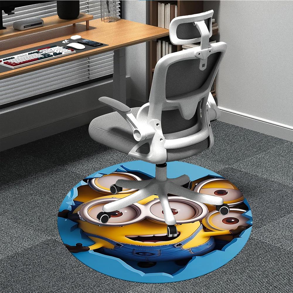 

1pc Fun Office Round Area Rug, Indoor Mat Suitable For Office, Under Office Chairs Bedroom Living Room Home Decor, Room Deco121 80cm by 80cm