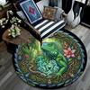 Jungle Lizard Fantasy Round Area Rug Under Office Chairs Bedroom Living Room Home Decor