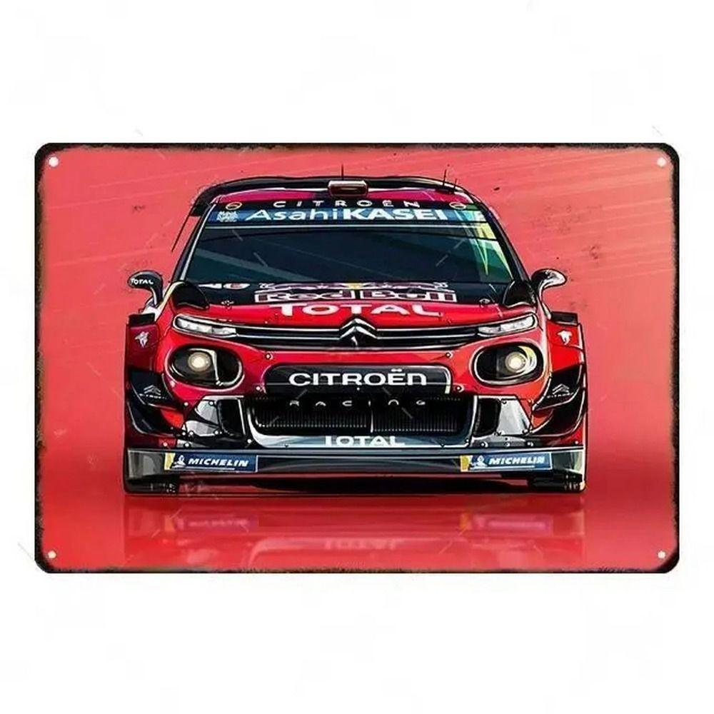 Kovová nástěnná cedule Bar v garáži, Dekorativní plaketa do interiéru auta 20x30cm