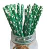 25-100Pcs Christmas Kraft Paper Straw Colorful Print Disposable Paper Drinking Straws Xmas New Year Party Home Decor Supplies