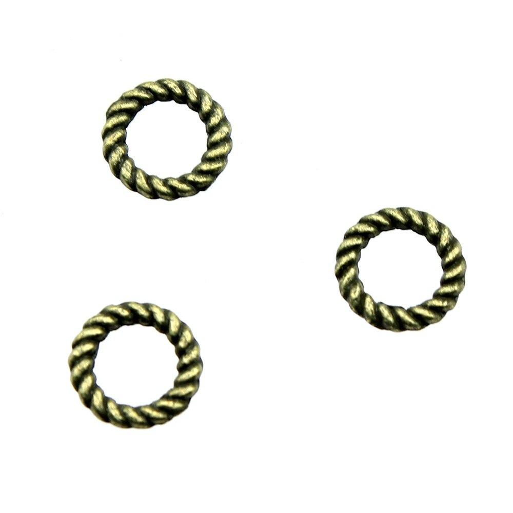 30pcs 9mm Vintage Pendants Jewelry Making Antique Bronze Color Small Circle Connector Spacer Beads Pendants Charm