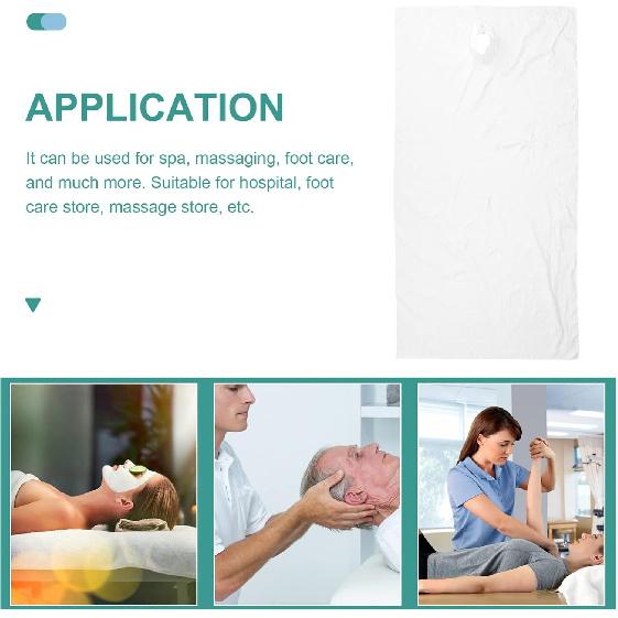 White Bedspread Massage Table Cover Sheet SPA with Face Breath Hole for SPA Tattoo Massage Table Hotels White 220x117cm. White Fitted Sheet