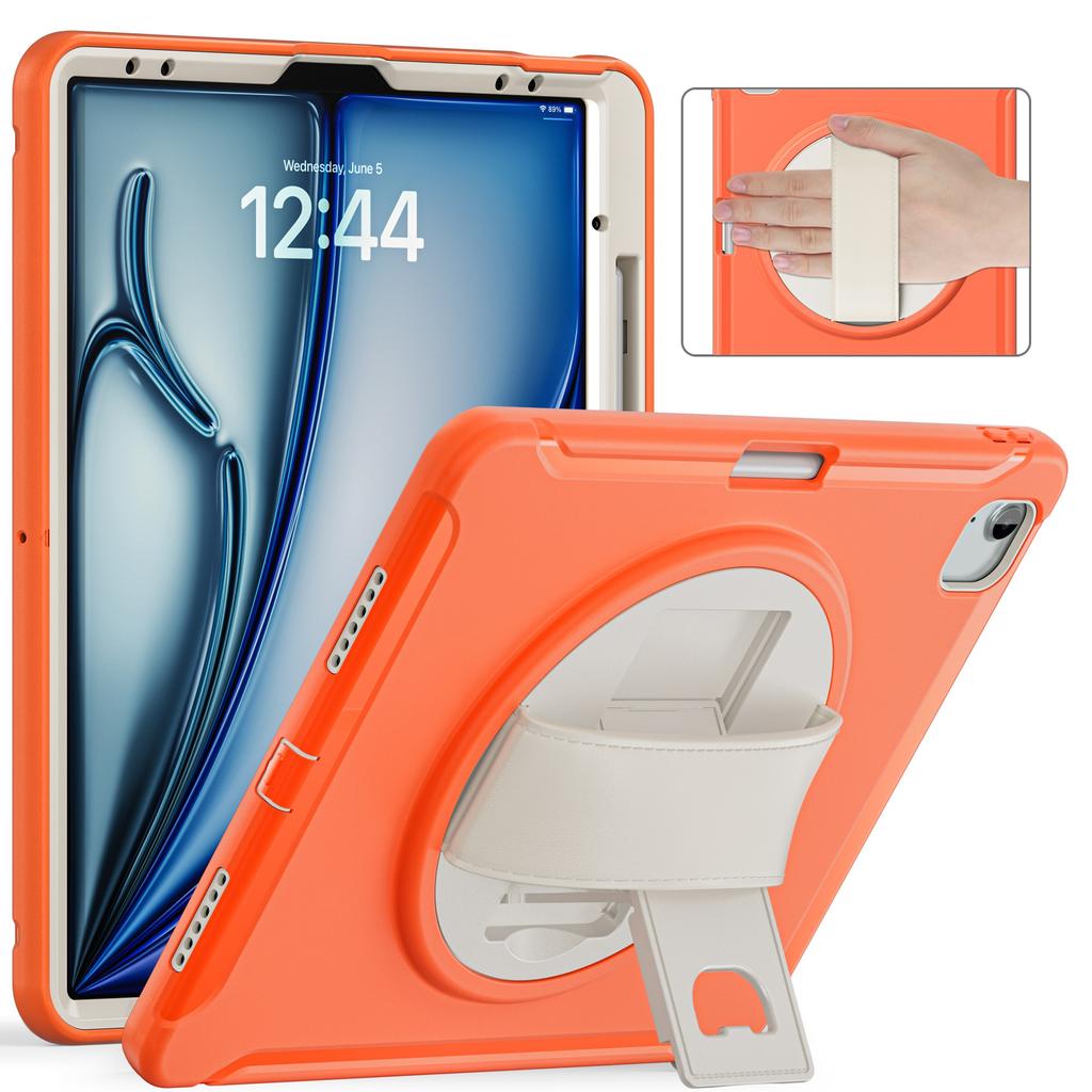 360 Rotatable Stand Case Universal for IPad Air 13 2025 M3 2024 M2 Pro 12.9 2018 2020 2021 2022 3rd 4th 5th 6th Gen PC-TPU Cover