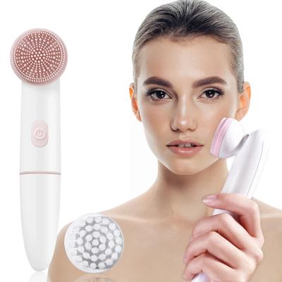 Electric Facial Cleaner Face Cleansing Brush Wash Machine Spa Skin Care Massager Blackhead Facial Silicone Cleanser Tools 2 IN 1