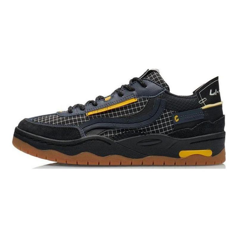 LiNing CF Su men low-top skate shoes ink black fabric synthetic leather lightweight anti-slip wear-resistant AGCR299-2 39