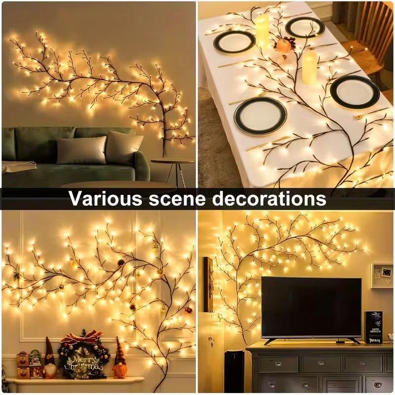 Usb Vine String Light 8 Mode With Remote Waterproof Led Flexible Diy Tree Branch Lamp Fairy Light Home Wall Christmas Decoration