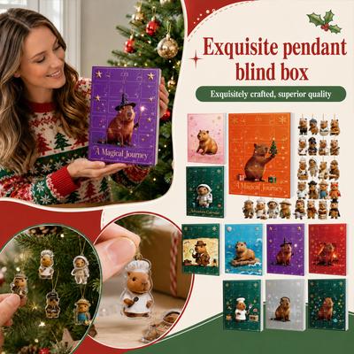 Christmas Advent Calendar Pendant Set - 2D Flat Hanging Ornaments for Holiday Countdown