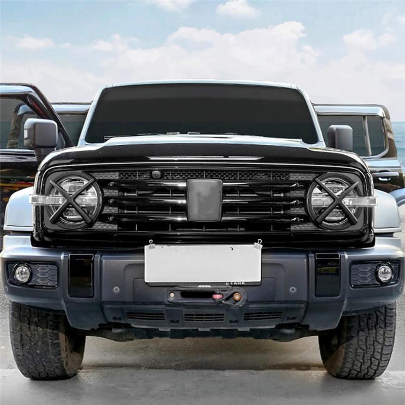 For GWM Tank 300 -2024 Car Front Headlight Decorative Frame Cover Trim Accessories