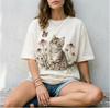 Vintage 90s Cat Shirt, Cottagecore Floral Kitten Tee, Comfort Colors Botanical Graphic Top, Cute Cat Mom Gift, Butterfly Nature Apparel