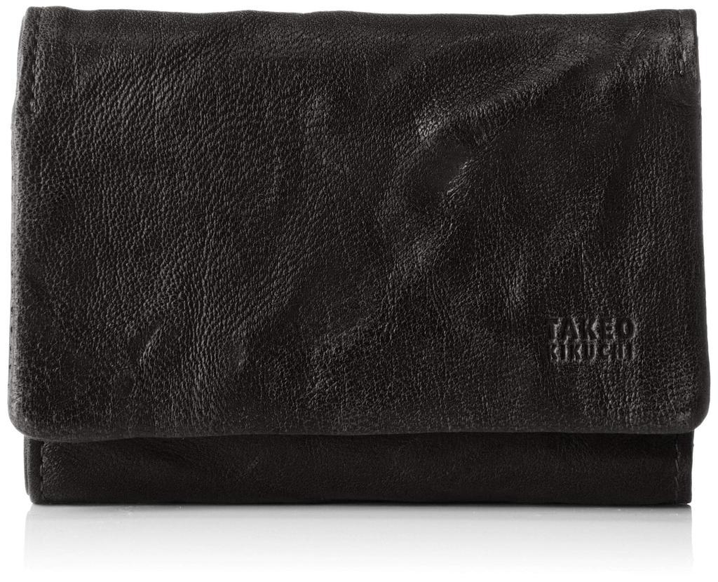 Takeo Kikuchi Oyster Black Tri-fold Wallet,