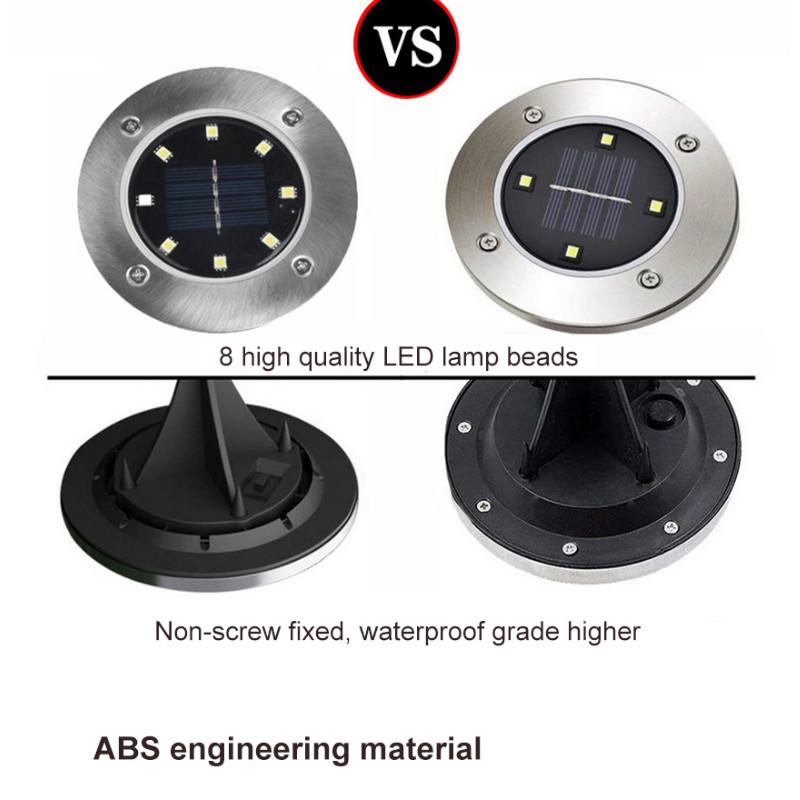 Ground Light Solar Garden Yard Landscape Lawn Lamp Buried Light Outdoor Road Stairs Decking Light