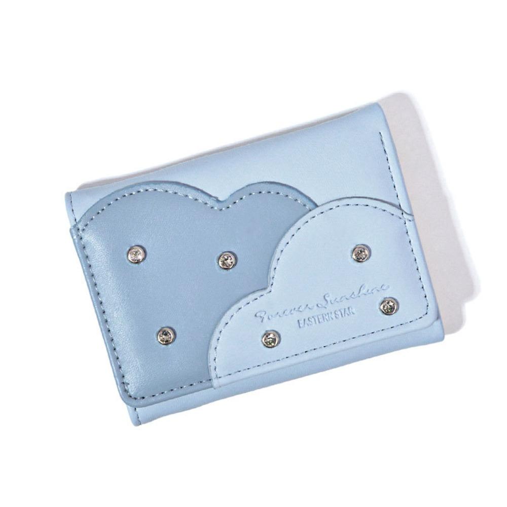 Card Holder PU Trifold Wallet PU Leather Women's Short Purse Cute Ultra-thin Coin Purse  Outdoor