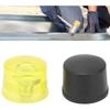 Eujgoov 2 Set Rubber Striking Head, Rubber Hammer Replacement Yellow Black Plastic Mallet Head Tips Set Striking Head Rubber Striking Head Hammer