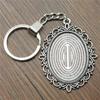 Pendant Oval Heart Blank Bezel Tray Theme Keychain Love Photo Base Charm Key Ring Handmade Gift For Jewelry Making DIY