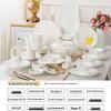 Jingdezhen Ceramic Golden Rose Dinnerware Set