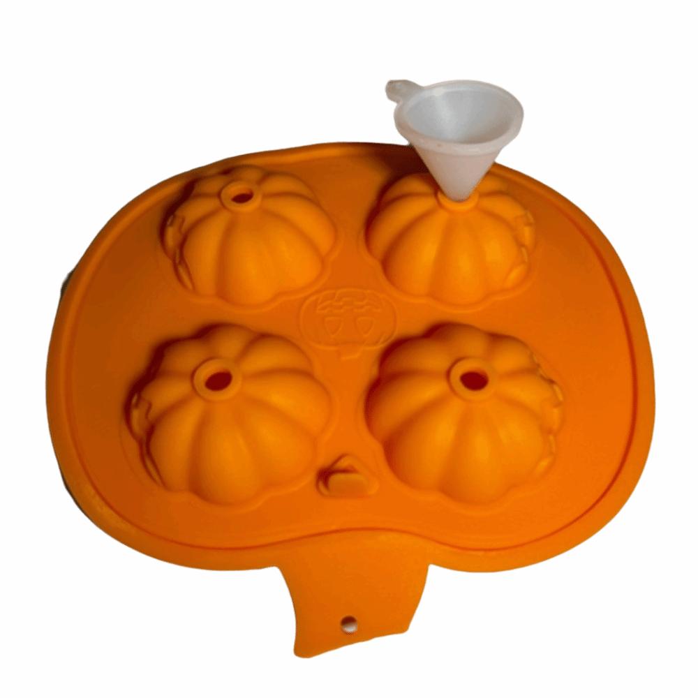 4 Grids Pumpkin Ice Cube Tray Pumpkin Shape 3D Silicone Baking Mold  Pastry Utensil
