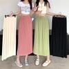 Pleated High-Waist A-Line Bodycon Midi Skirt - Summer 2023 Korean Style, Slimming, Hip-Hiding for Women