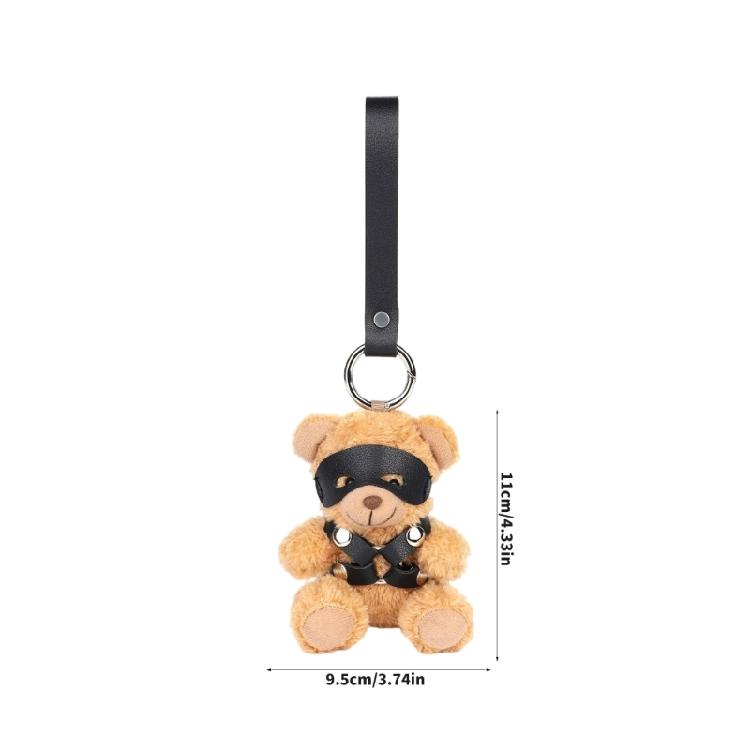 Plush Bear Keyring Plush Bag Charm Nontoxic Material Cute Travel Accessory Gift Stylish Bag Hanging Ornament