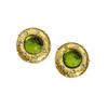1 Pair Sparkling Design Green Crystal Earrings Green Crystal Sparkling Earrings  Women Jewelry