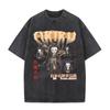 Funny Japan Style Cat Vintage Washed T-Shirts Japan Is Calling and Must Go Surfer Cat T-shirts Men's Women Clothing Short Sleeve