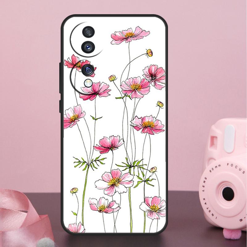 Yellow Cosmos Flowers Lavender Case For Honor 200 400 Pro 50 70 90 X9a X9b X9c X9d X8b X8c Win Magic 7 Lite 5 6 8 Pro Cover