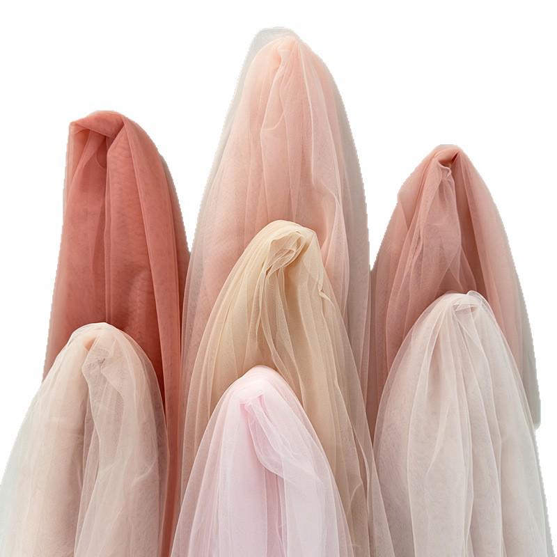 Rosa & Avocado Grün Musselin Vorhang: Tüll im chinesischen Stil für Kindergarten- oder Hochzeitsdekoration