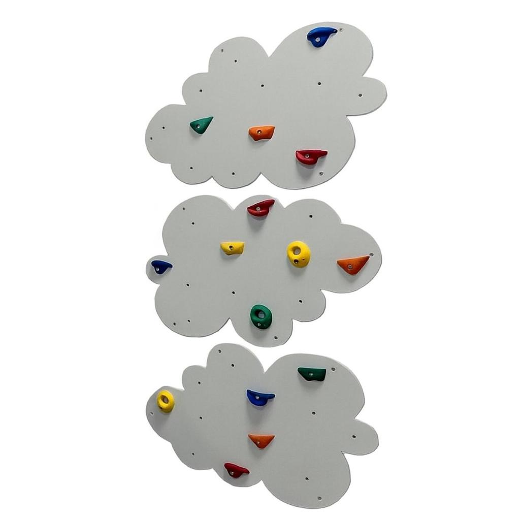 Climbing Wall Cloud 3 White - Gray Holds