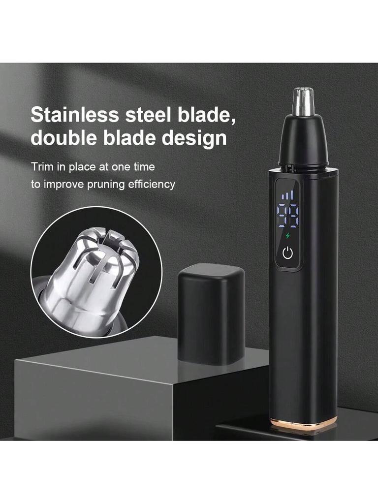 Electric Nose Hair Trimmer Portable Nose Ears Hair Eyebrow Trimmer for Men Rechargeable Nose
