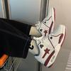 2025 Spring New Dopamine Internet Celebrity Stars White Burgundy Air Cushion Couple Sneakers Fashion Trend Sneakers