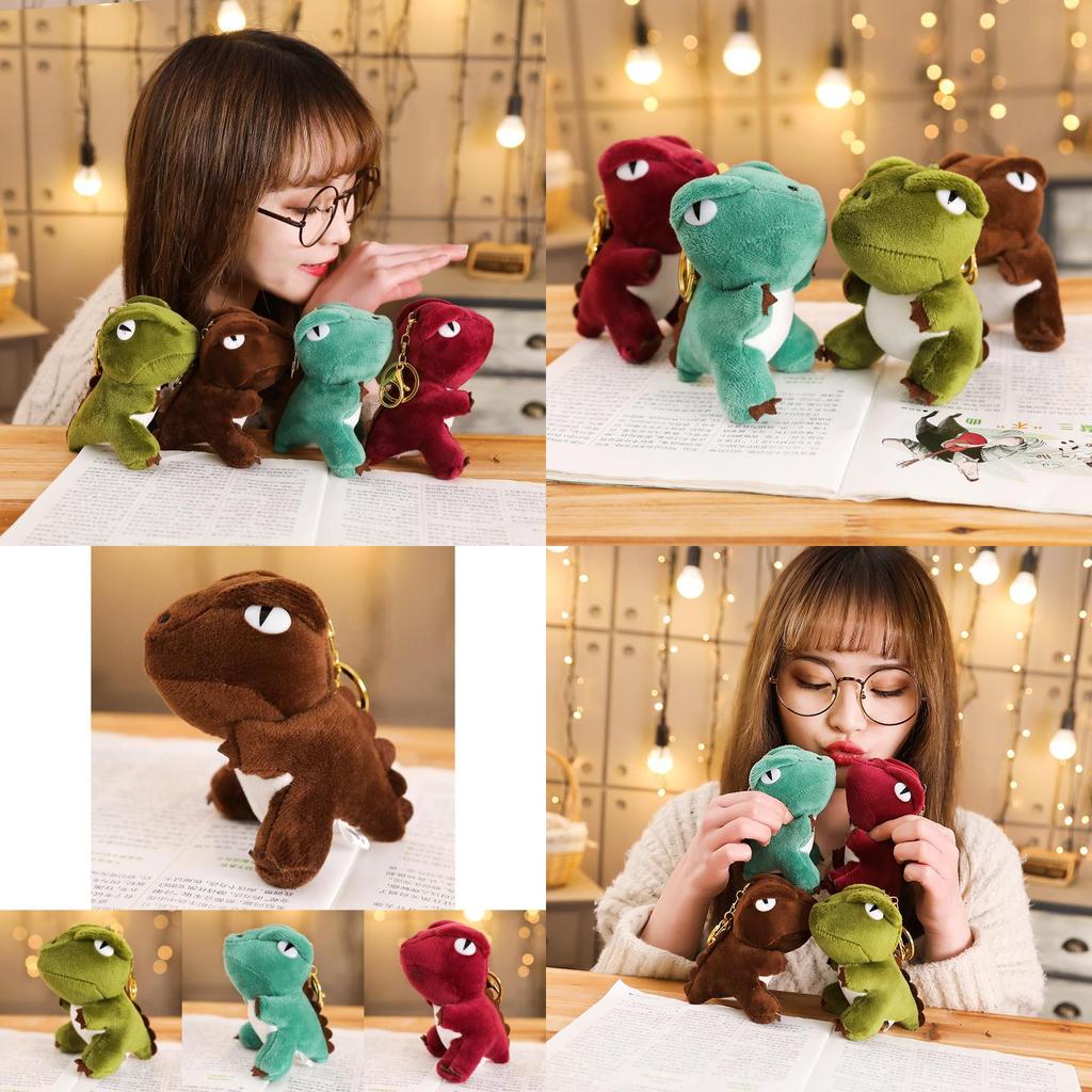 Chaveiro de Pelúcia de Dinossauro Adorável Animal de Pelúcia T-rex Fofo Pingente para Mochila Venda por Atacado