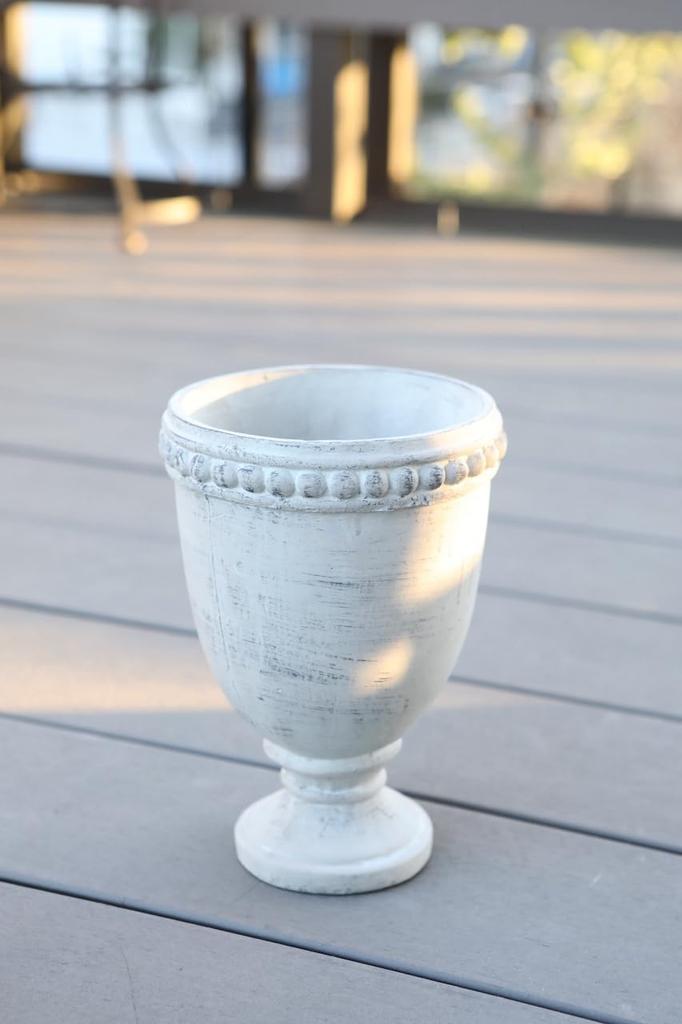 Covent Garden Antique Cup Pot, White, Large, QE-15