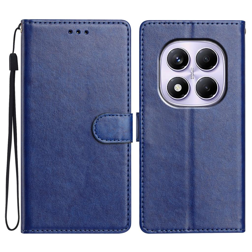 Pro Xiaomi Redmi Note 14 Pro 4G Kožené pouzdro Peněženka Stojánek Kryt na telefon s praktickým poutkem