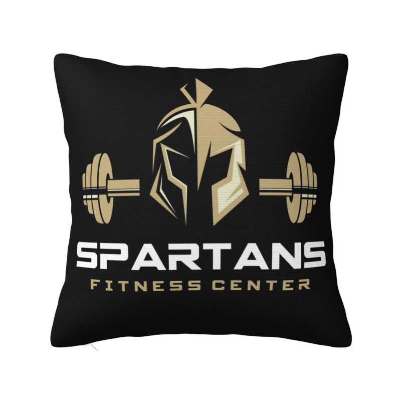 Luxury Sparta Spirit Spartan Skull Sofa Cushion Cover Velvet Throw Pillow Case for Living Room