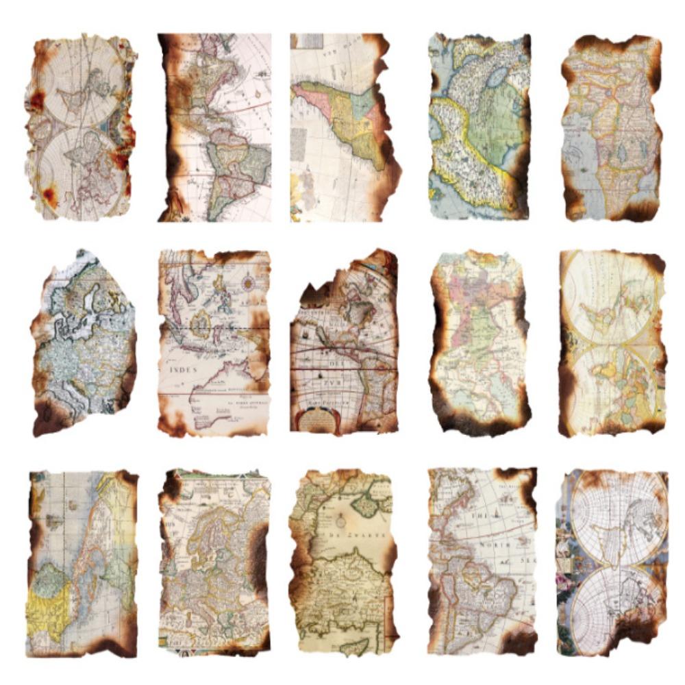 Decorate Retro Material Paper Material Decorative Material Paper Burn Down Fragment Series  DIY