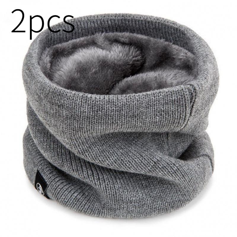 

Korean Style Versatile Neck Cover for Students, Outdoor Casual Cycling Scarf, Winter Thick Warm Neck Gaiter for Men and Women сірий колір