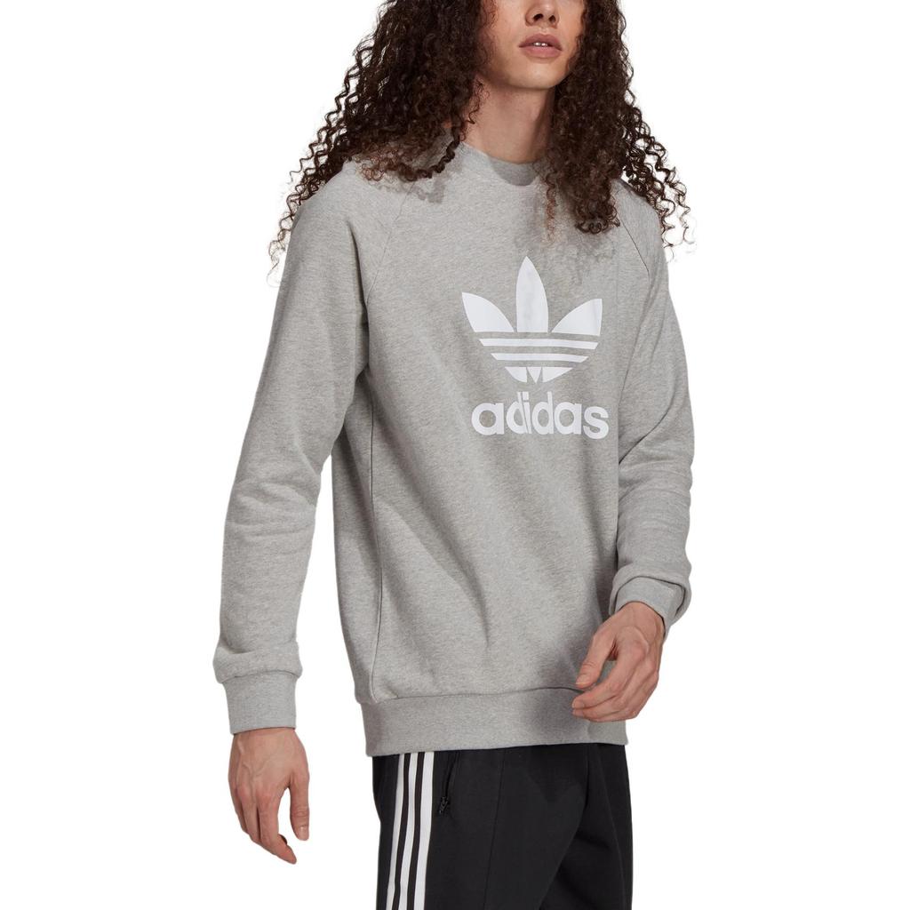 Adidas Sweatshirts Men's Gray Crew Neck Moderate Regular H06650