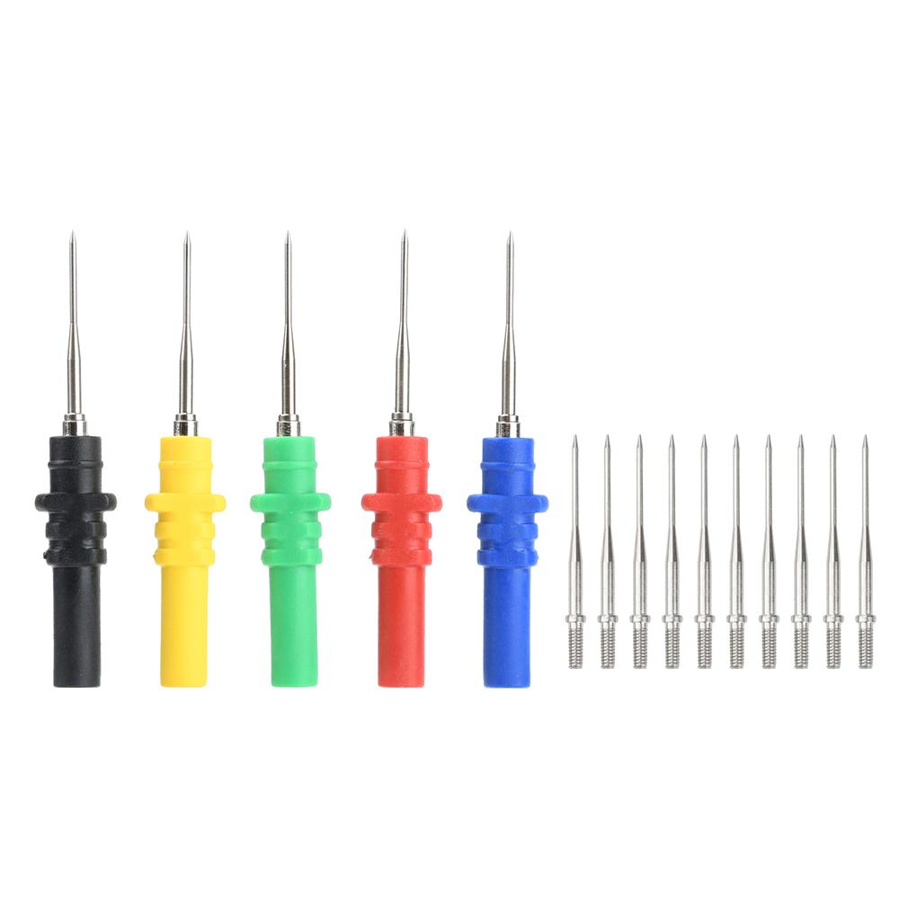 

15pcs Five Color Automotive Diagnostic Test Probes Piercing Needles Oscilloscope Probe Pin Set Auto Repair Tools Accessories