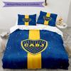 Boca Juniors Football Club Design Pattern Duvet Cover Set – includes 1 duvet cover and 2 matching pillowcases Bedroom decor Christmas gifts