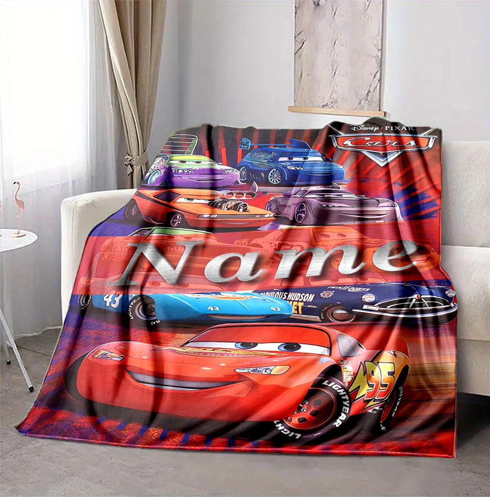 Aventura de Carro com Nome Personalizado Manta de Flanela Manta de Sofá Macia Quente Decoração de Cama Presente Único
