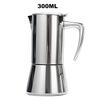 300ml/200ml Mocha Pot 304 Stainless Steel Espresso Maker with Coffee Percolator Design Suitable for Gas Induction Stovetop Greca